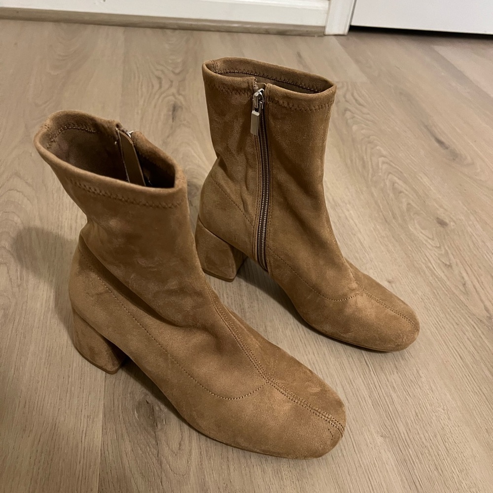 a new day Brown Suede Heeled Boots